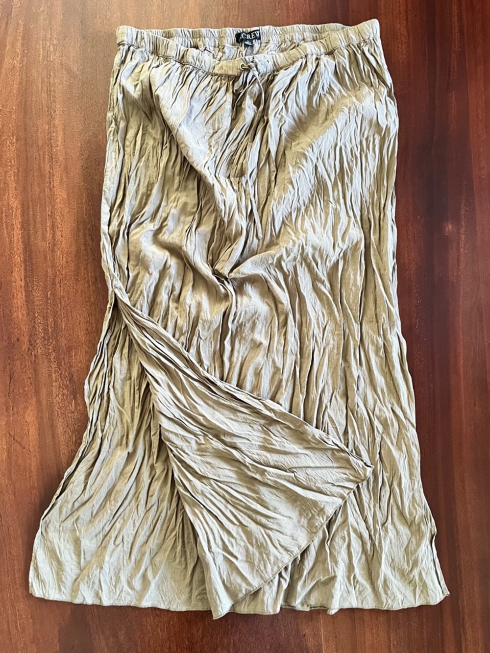J. Crew Crinkled Drawstring Midi Skirt - Size XL